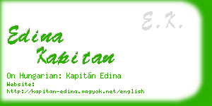 edina kapitan business card